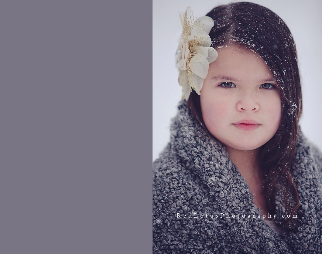 portrait of girl in snow